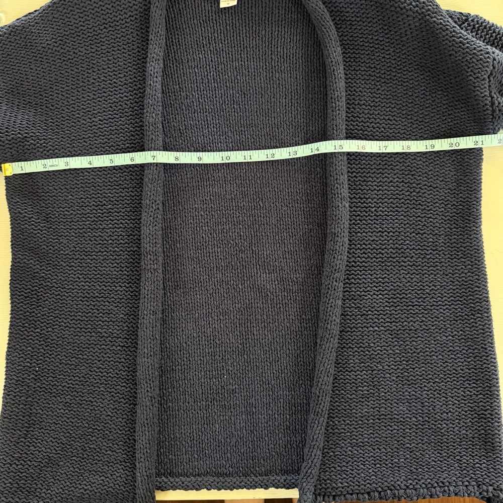 Velvet by Graham & Spencer Open Front Knit Cardigan – Navy Blue – Size M - Picture 4 of 8